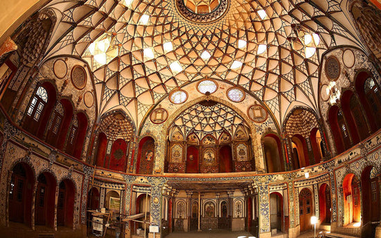 Historic portrait representing the Taghdisi family's rug heritage